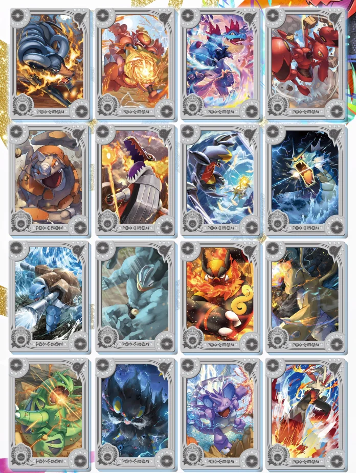 DAWAY Pokemoned Collection Card Metal Diamond MG Cards Anime Characters  Game Playing MG Cards Blind Boxes Toys