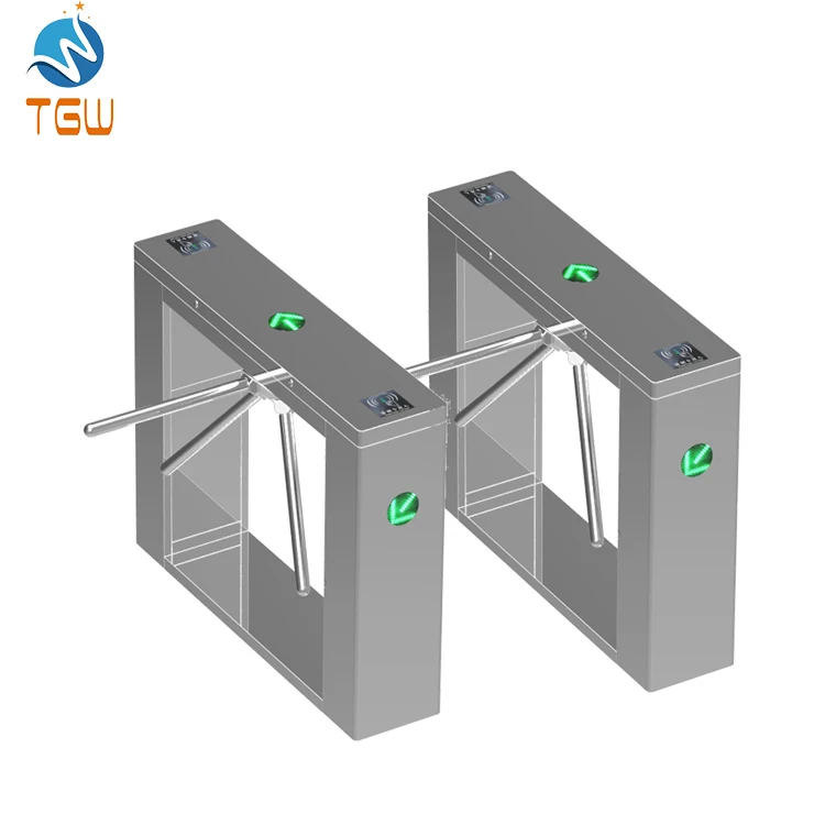 Electronic Fingerprint Scanner Security Tripod Turnstile Barrier With Qr Barcode