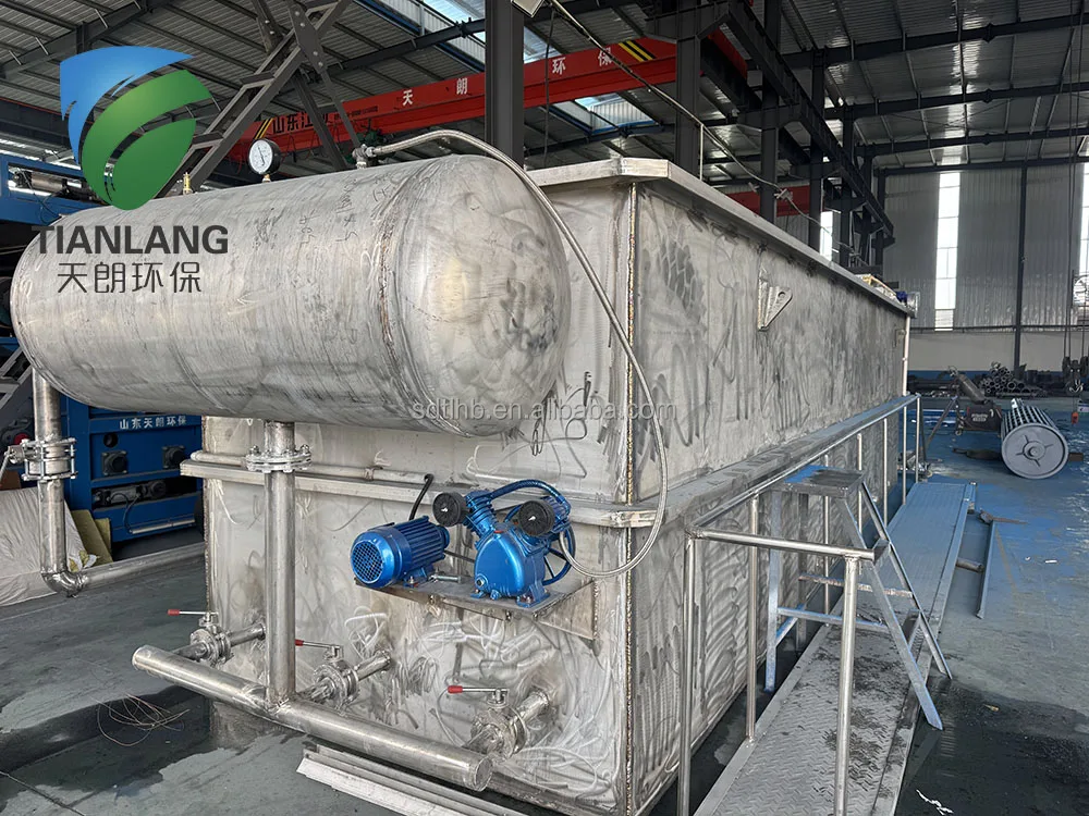 Customized Stainless Steel 304 Material Dissolved Air Flotation Machine 70TD  Food Wastewater Solid Liquid Separation Treatment