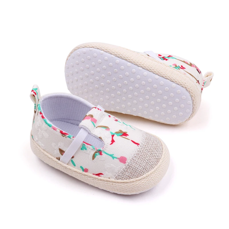 Baby Spring and Autumn New Fresh Small Floral Soft-soled Elastic Sleeve Walking Shoes factory