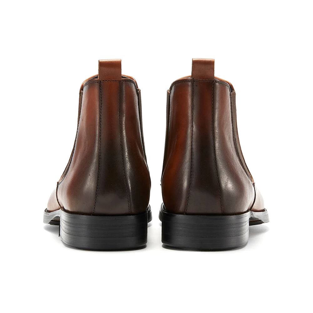ANUFER - Bottines Chelsea Cuir Véritable Pour Hommes - Style Rétro - Taille 40-45