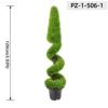 Fresh Lime Green Pointed Top Spiral Grass Topiary (120cm/3.93ft)