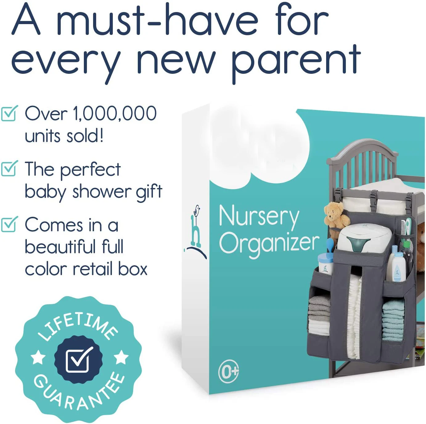 Hanging Baby Diaper Caddy Organizer Diaper Bag And Crib Organizer