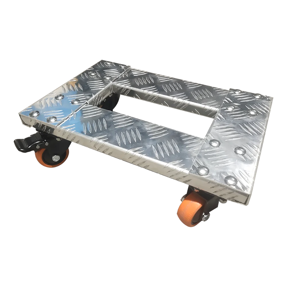 Aluminum Moving Dolly with 2 Swivels and 2 Wheels with Brakes for Moving Heavy Duty Goods Furniture Dolly
