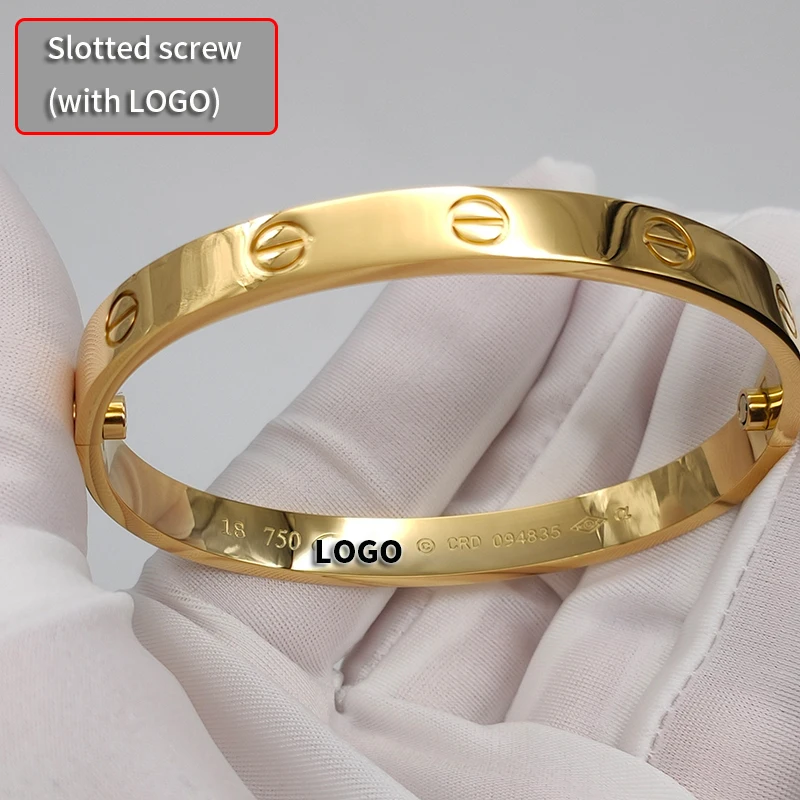 Titanium Steel Oval Couple Jewelry Horizontal Screw Love Bangles,Bangles Bracelets