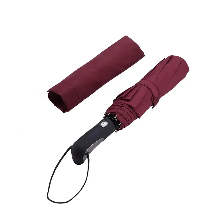 Amazon Hot Selling Windproof 3 Folding Rain Compact Portable Travel