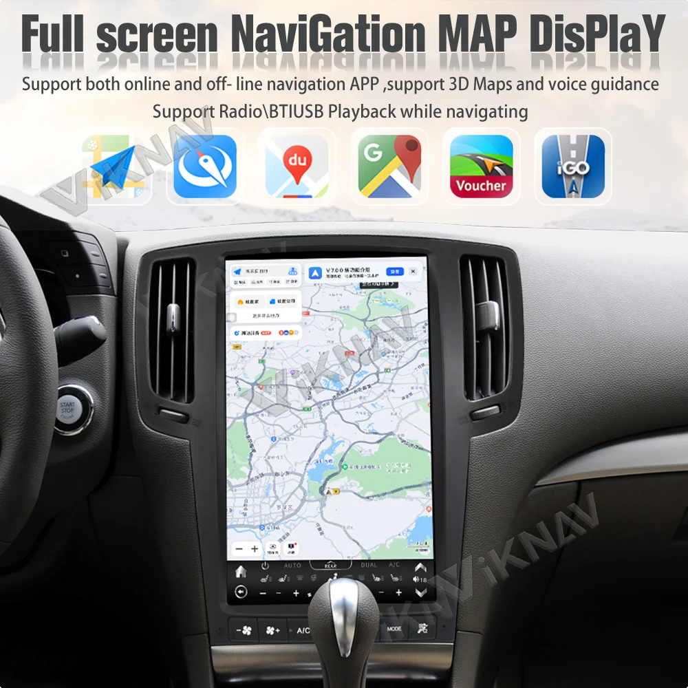 Android Auto Car GPS Navigation For Infiniti G Series 2007-2015 wireless Carplay Car Radio LCD Display Screen Multimedia player