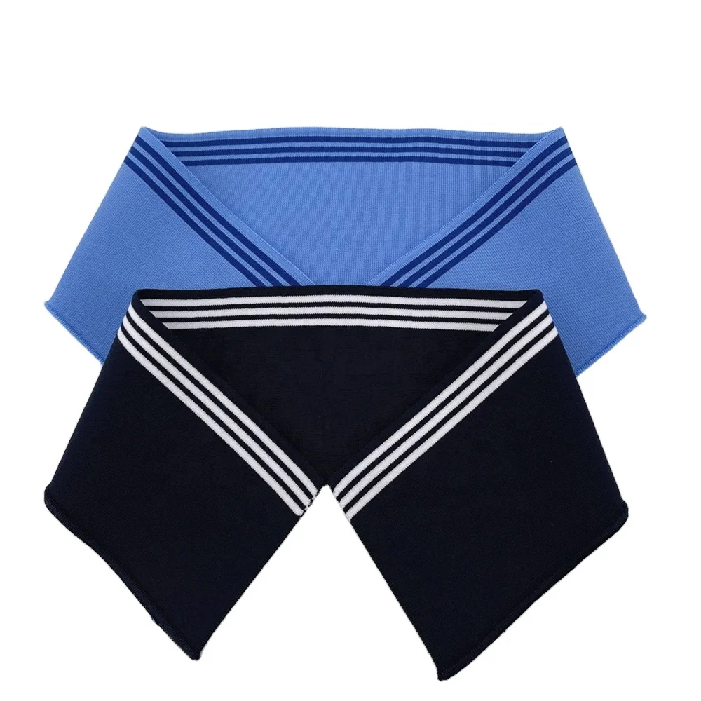Custom Plain Rib 1x1 Polyester Flat Knitting Solid Color Rib Knit Collar