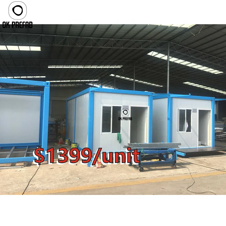 OK Prefab Folding Container Van and Portable Cabins Prefab Labor Camp for Sale