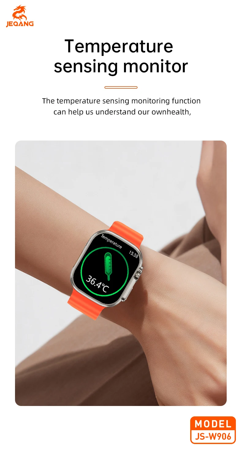 JEQANG Smart Watch with SIM Card Support Blood Glucose Blood Oxygen Heart Rate Sleep Monitoring Call