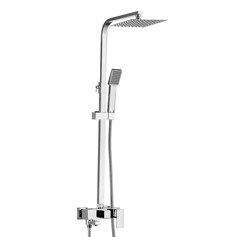 Hot-selling High-quality Electroplating Faucet Shower Set square Shower Head Set Bathroom Accessories Shower