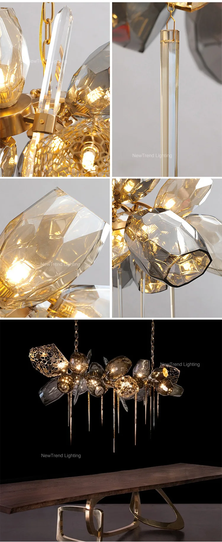 cpl 258 new product custom indoor decoration lighting living room dining room villa crystal glass led chandelier-3