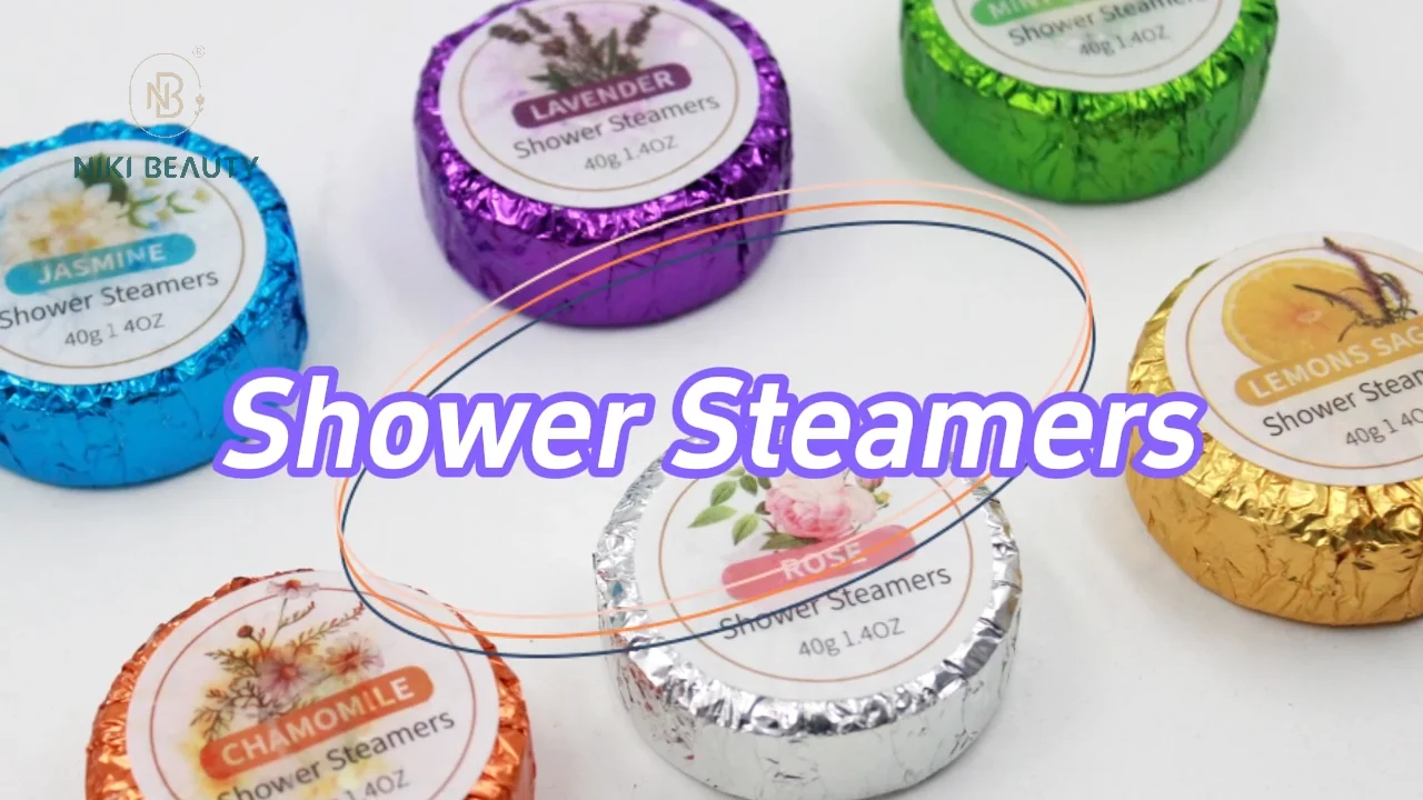 Custom Wholesale Essential Oil Shower Steamers Gift Set Bath Packaging