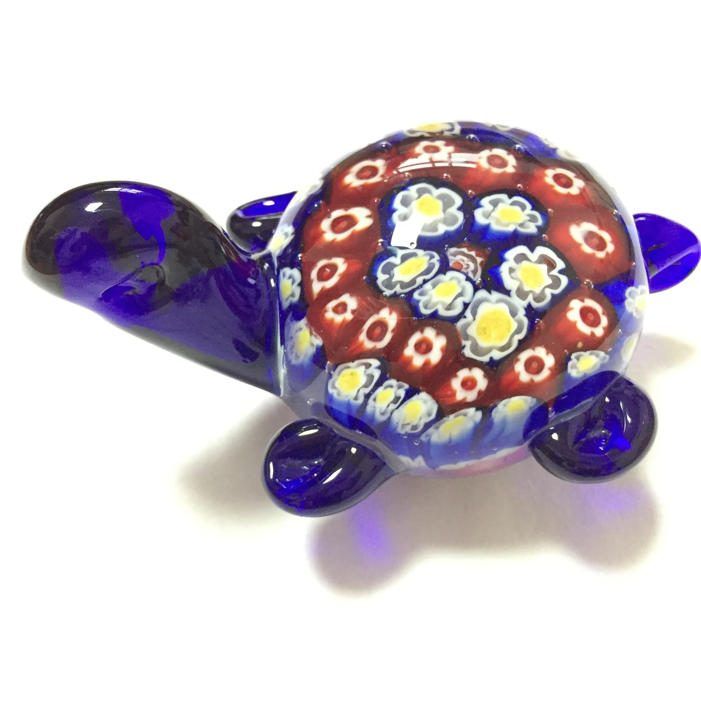 Hot Sale Customized Multicolored Art Glass Turtle Blown Technique for Christmas Decorations