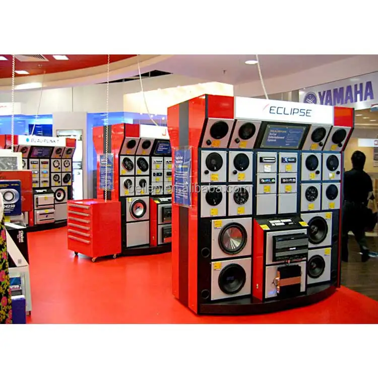 Custom Design Showroom Retail Shop Furniture Wooden Car Audio Demo Board Display Stand Buy