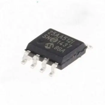 Electronic Components 25Aa512 Eeprom Serial-Spi 512K-Bit 64K X 8 2.5V/3.3V/5V 8-Pin N T/R 25Aa512t-I/Sn