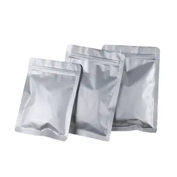 Wholesale Aluminum Foil Flat Bottom Ziplock Bags Thick Food Storage Bag Vacuum Sealer Food Packaging Tea Avoid light Proof