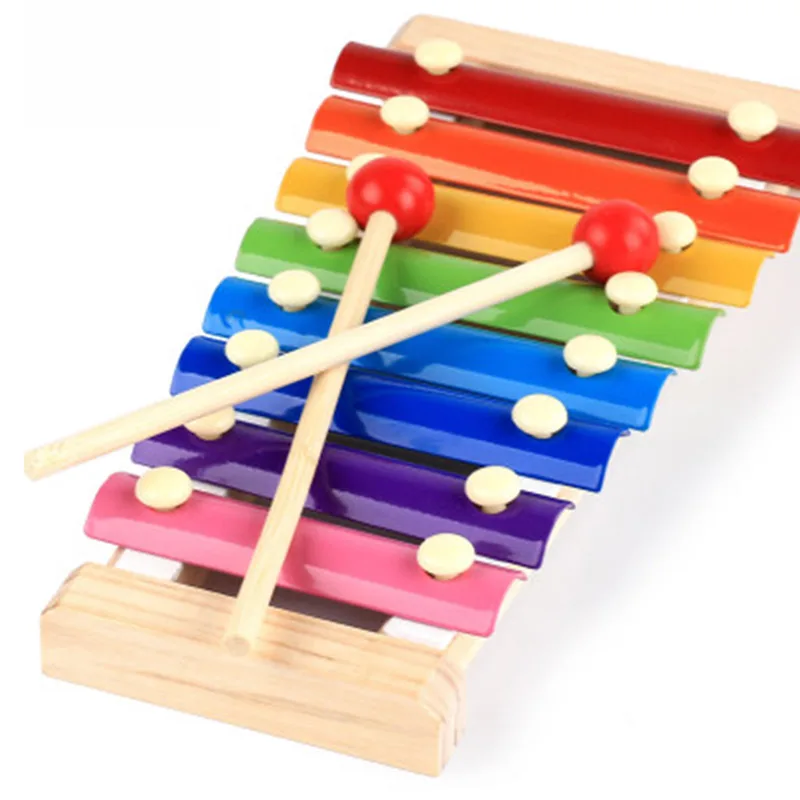 Pequeño 8 Madera 8 notas Xilófono Instrumentos musicales Niños Niños Juguete musical educativo   S 