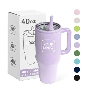 Factory Price Wholesale New Lid Hydrojug Leak Proof 40 oz Travel Mug Insulated Vacuum H2.0 40oz Tumbler With Handle