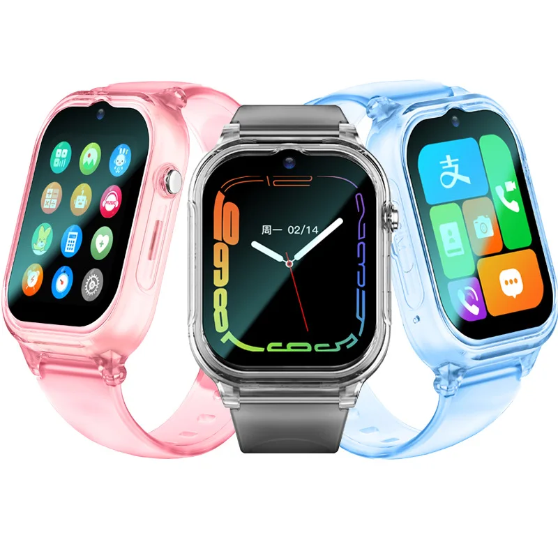 Kids Smart Watch 4G LTE GPS Tracker Waterproof IPX7 Video Call Two-Way Chat Safety Zone Alarm Student Smartwatch with SIM Card