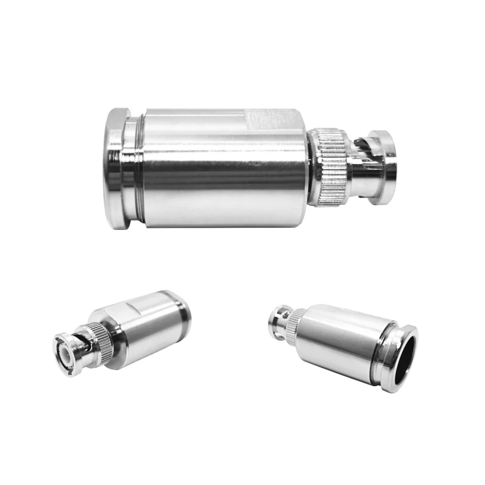 Manufacturer RF Connector BNC  Plug Type Male Pin Straight Clamp for LMR600 RF Coaxial Cable