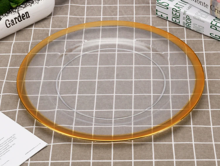 13 Inch Heavy Duty Plastic Durable Heavy Weight Charger Service Plates