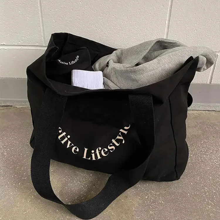 Customized Logo Eco Friendly Oversize Large Grocery Cotton Canvas Beach Gift Shopping Tote Bag manufacture