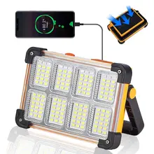 Shingel Hot Selling Solar Rechargeable LED Work Light Portable Flood Light IP66 Waterproof for Mechanic Camping Fishing