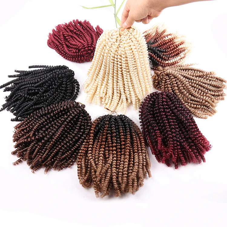 Julianna 8 Inch Wholesale Spring Twist Hair Suppliers Tgrey 12 Inches Extension Ombre Braids Spring Twist Crochet Hair