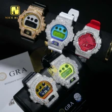 New Design GA2100 DW6900 DW5600 GA100 GA110  Buss Down Watch Bezel Collection Custom Made Buss Down Watch Case Band Hip Hop