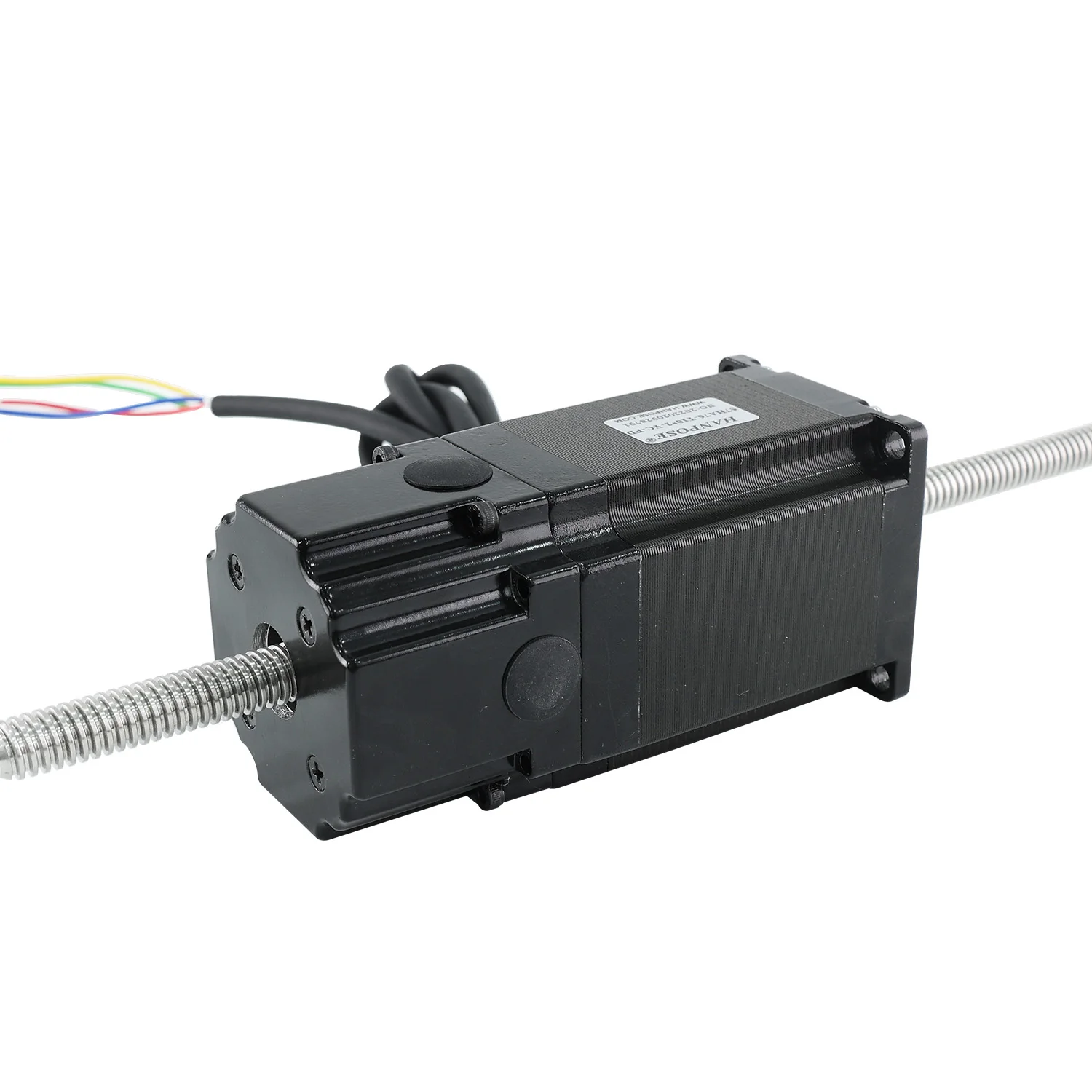 product hanpose screw motor 28a 189ncm 57ha76 t102 yc pd 300mm nema23 straight through with permanent magnet brake stepper motor-12