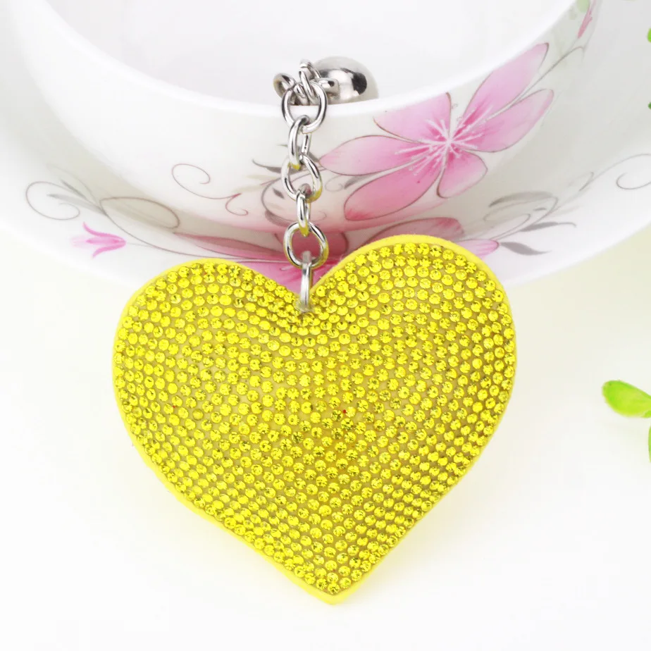 Rhinestone Plush Heart Bag Charm or Keychain Holder Featurin (750230)