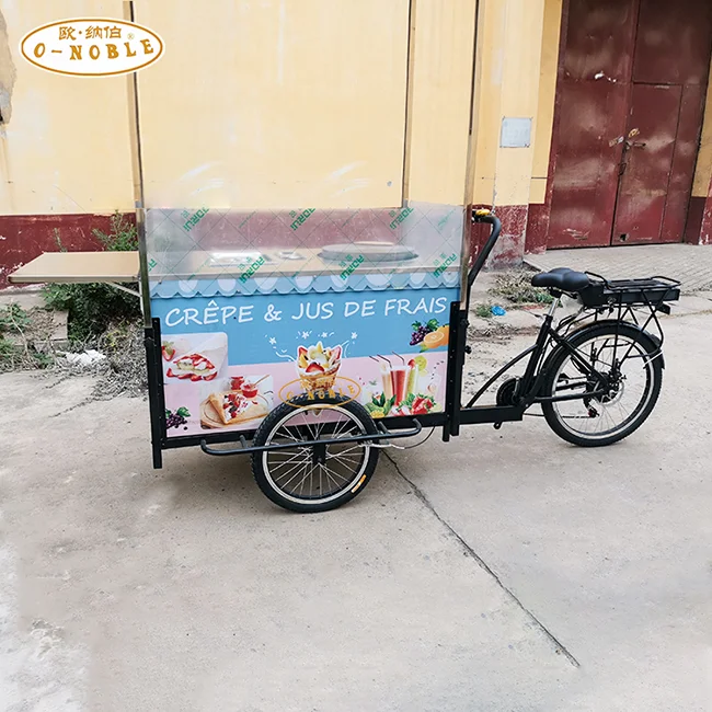 Pancake Snack Cart Customized Food Delivery Bike Street Food Scooter