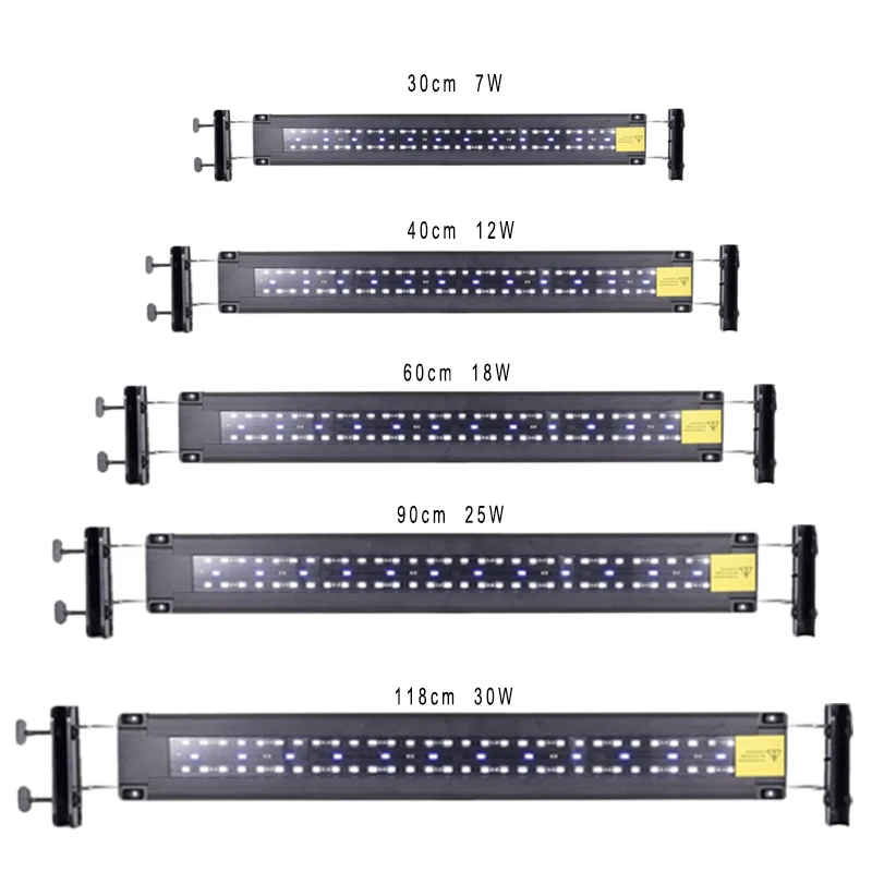 Aquarium Fish Tank Light Timer and Dimmer Blue and White LED 3 Installation Modes Aquarium Light for DIY Fish Tank