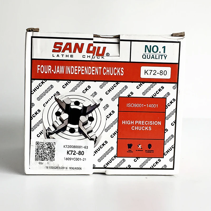 Mandrin Tour à Bois 4 Mâchoires Indépendantes - Modèle SANOU K72-100 - Ø 100 Mm, Alésage 25 Mm - Réversible Et Précis - 10