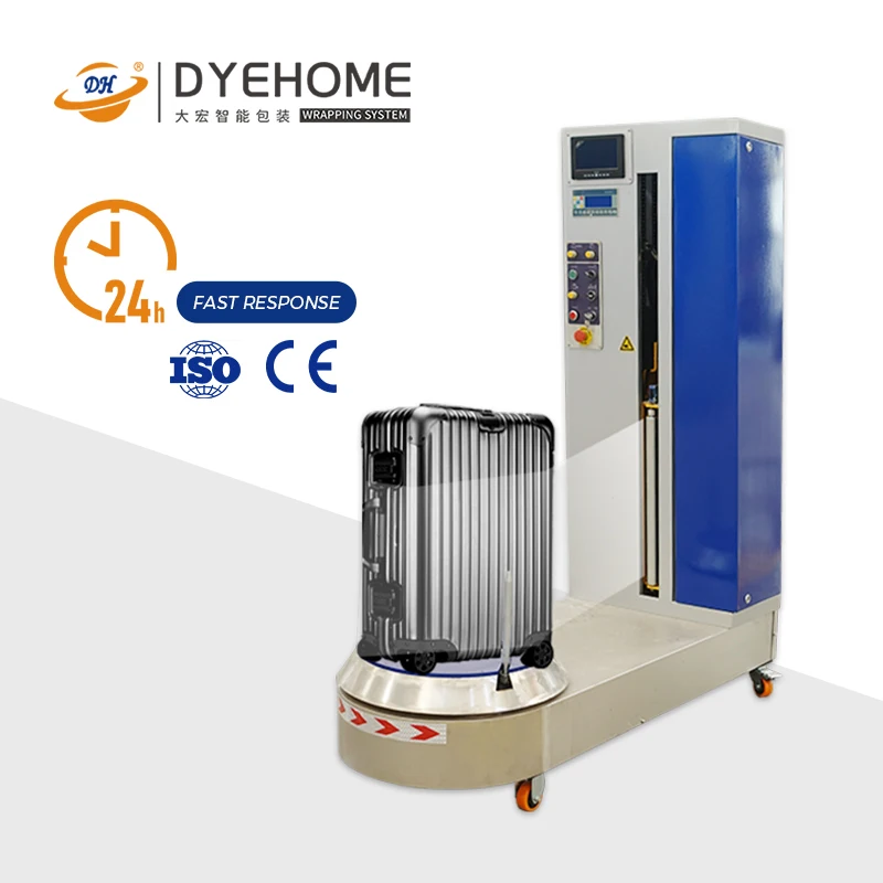 Small Airport Luggage Wrapping Machine Automatic Luggage Suitcase Stretch Wrapping Machine for Sale