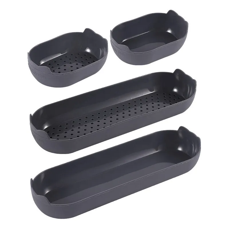 4-Piece Silicone Cake Mold Set High Temperature Resistant Oval Baguette Baking Pan Rectangular Kitchen Tools for Baking