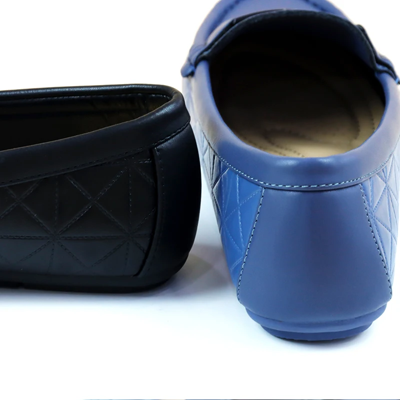 Women Comfortable Leather Flats Shoes Ladies Round Toe Boat Loafer Soft