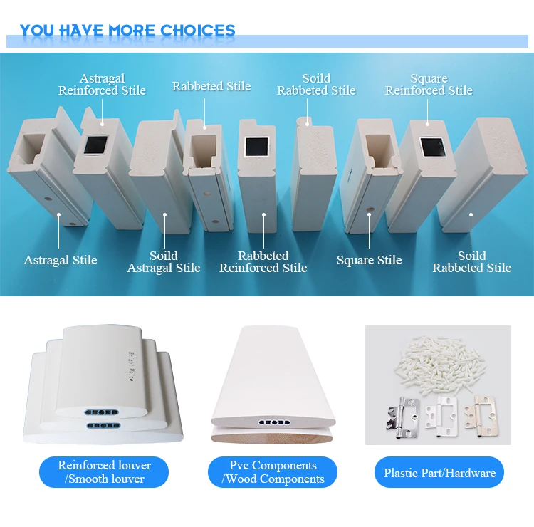 California Pvc Plantation Shutter Designs Window Wood Louver Door