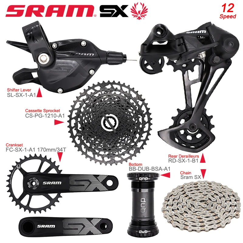 SRAM SX EAGLE 1×12速コンポーネントセット SRAMから廉価版1x12のSX Eagleが登場 MTB市場でのシマノは
