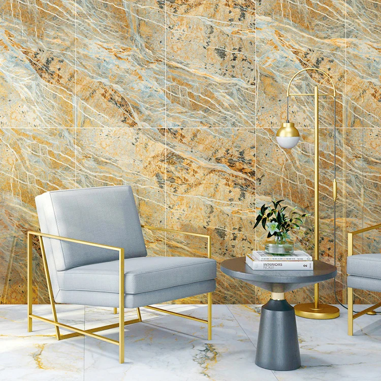 大理石タイル壁と床研磨黒セラミックタイルフルサイズ75X150大理石外観