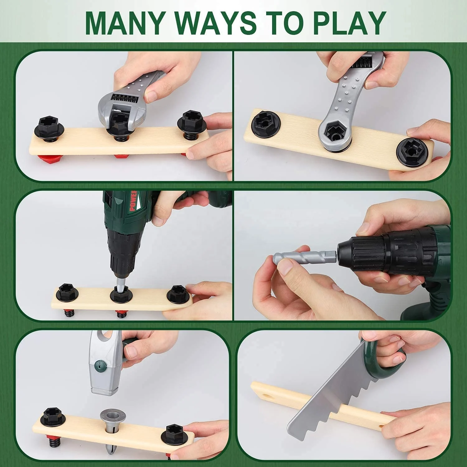 (Только для клиентов из США), игрушечная жизнь, 19 шт., имитация электрических детских интерактивных ролевых игр, игрушечные инструменты, набор инструментов для подарка