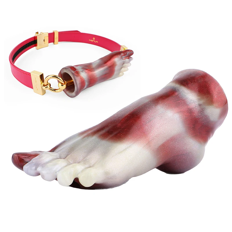 SM Fetish foot shaped Gags Extreme Breathable Silicone Ball Gag Bondage Restraints Open Mouth plug Adult Game Sex Toy For Couple