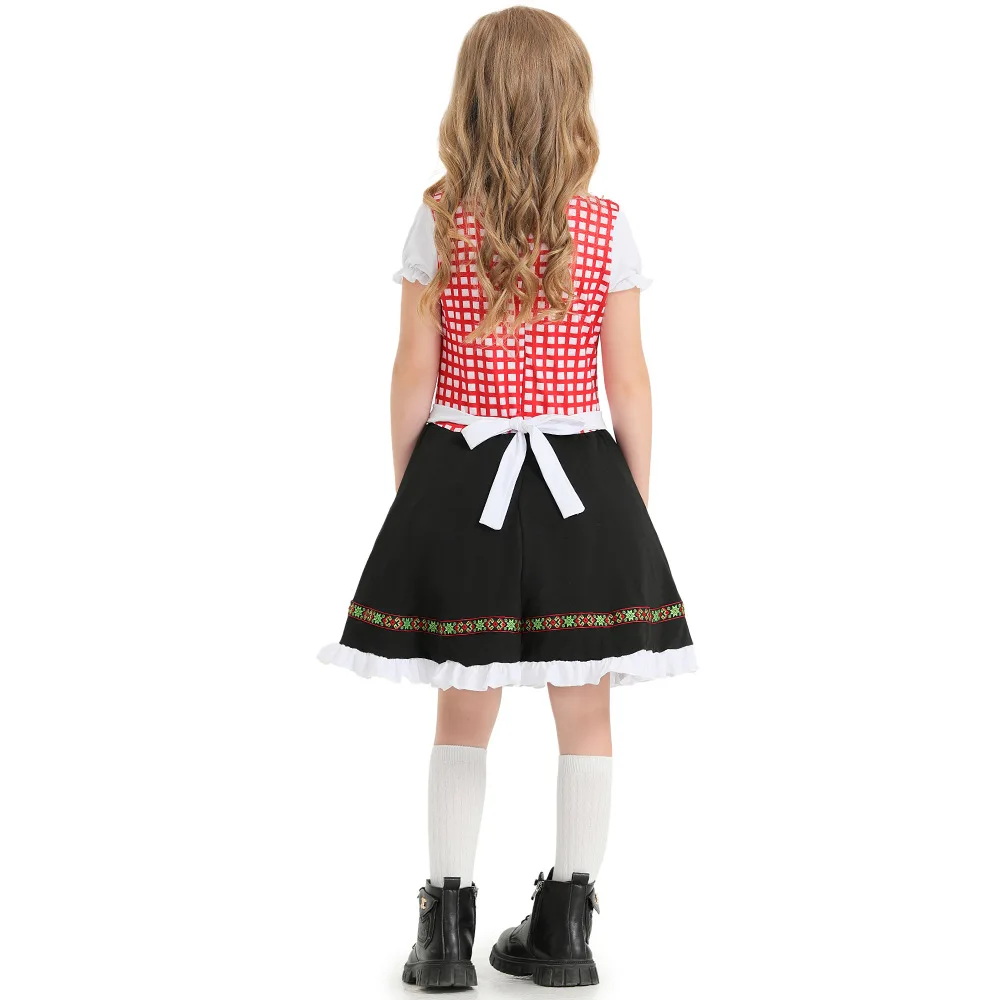 Robe Dirndl Oktoberfest Pour Filles – Costume Allemand Traditionnel – Idéal Halloween, Fêtes à Thème Et Festivals De Bière – Tailles XS à XL