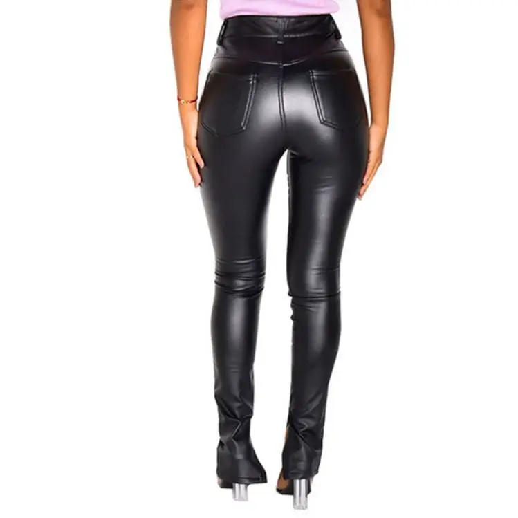 Plus Size Two Pieces Leather Pants Set Solid Color Skinny 2PC Higwaist  Outfit Strappy Back Cross PU Leather Suit 3XL 4XL 5XL - China PU Leather  Suit and Women 2 Pieces Leather