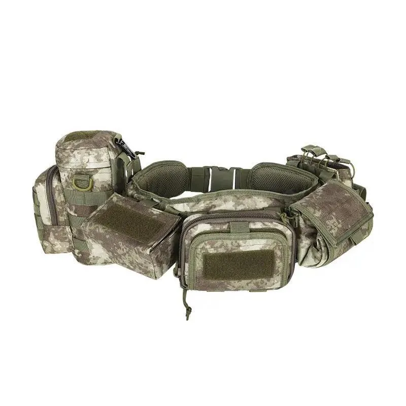 Breathable Adjustable Padded Pouch Multifunctional Waist Bag Duty Outdoor Belt Tactical Utility Belt with Holster