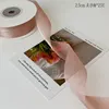 2.5cm silk ribbon bean paste pink 1 yard (100 yards/roll)