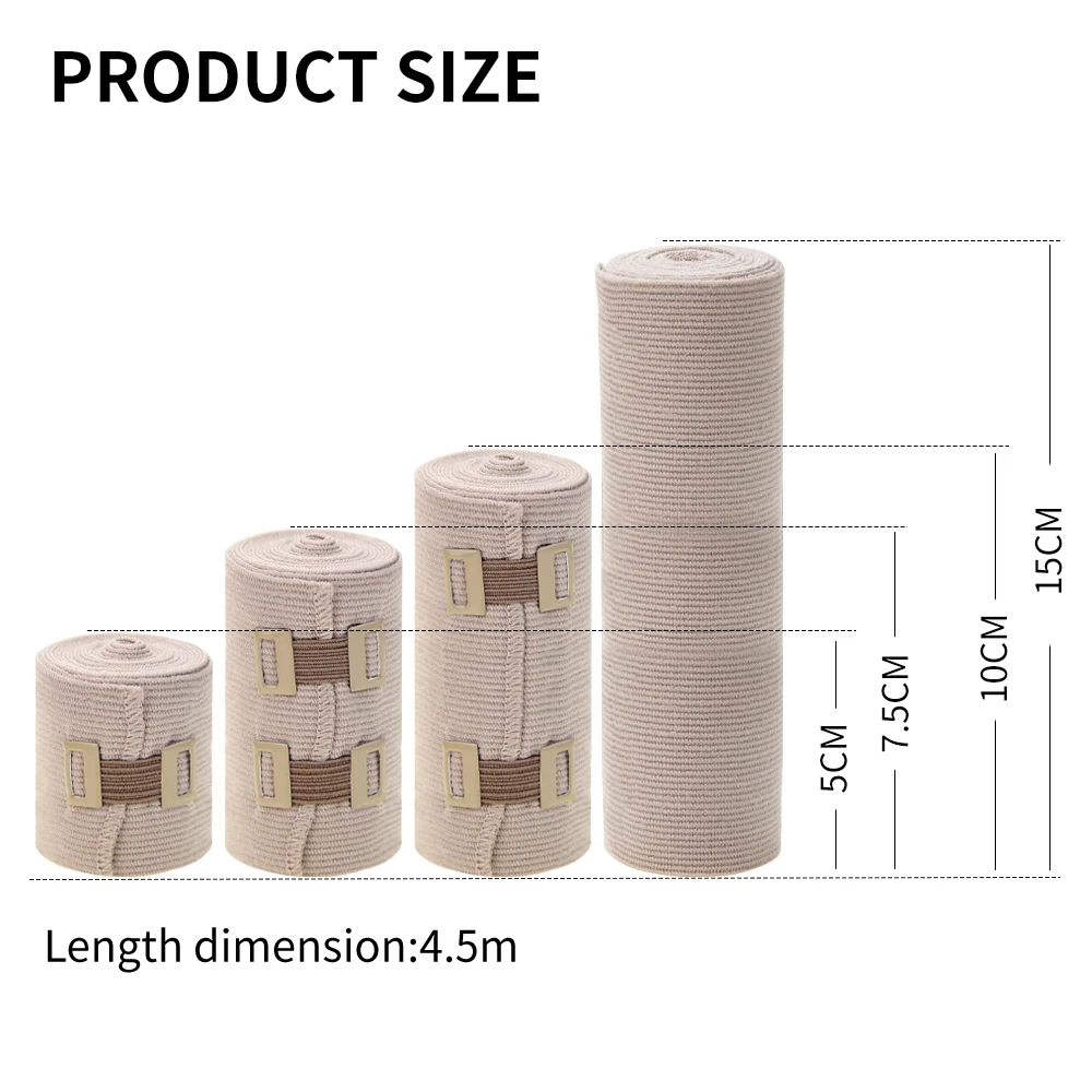 Premium Elastic Bandage Wrap Durable Compression Crepe Bandage