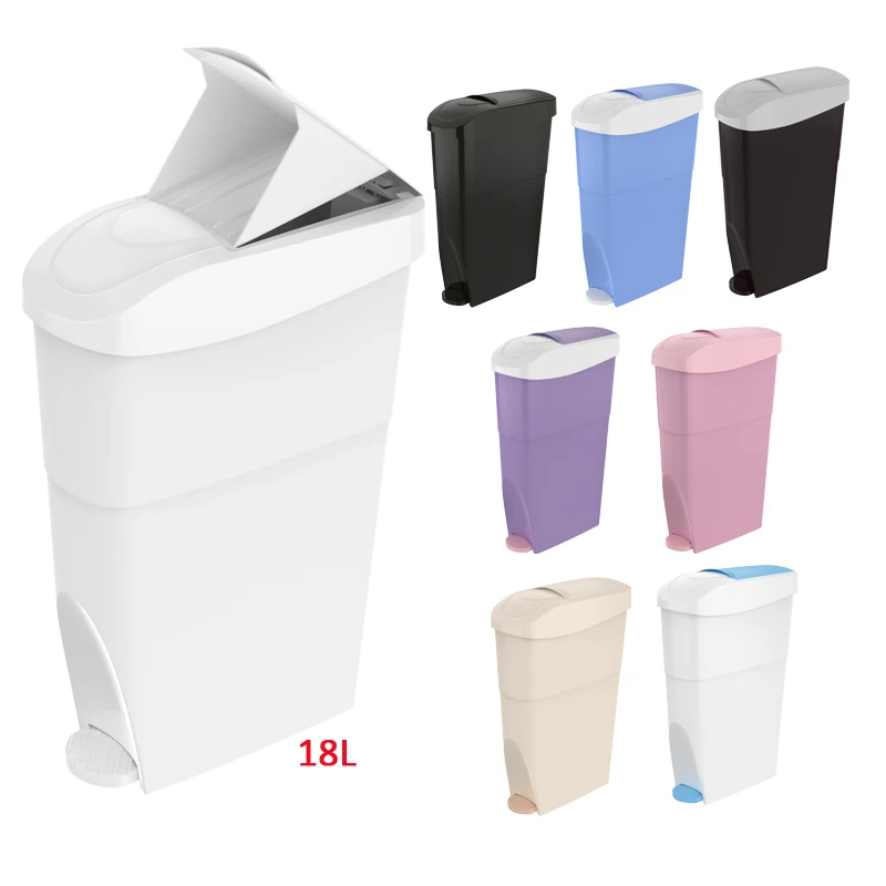 Factory OEM Garbage Dust Bin Pink Plastic Trash Can 18L Feminine Hygiene Sanitary Trash Bins