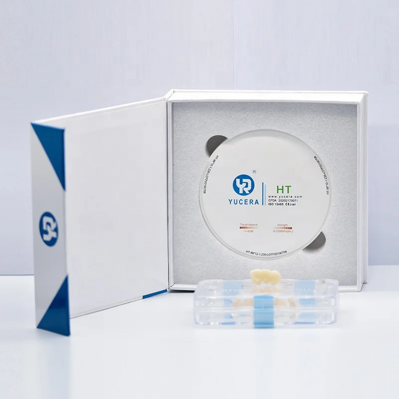 YUCERA 98mm HT High Translucent Cad Cam Dental Materials Manufacturer Dental Lab Consumables Zirconia Block Factory Price